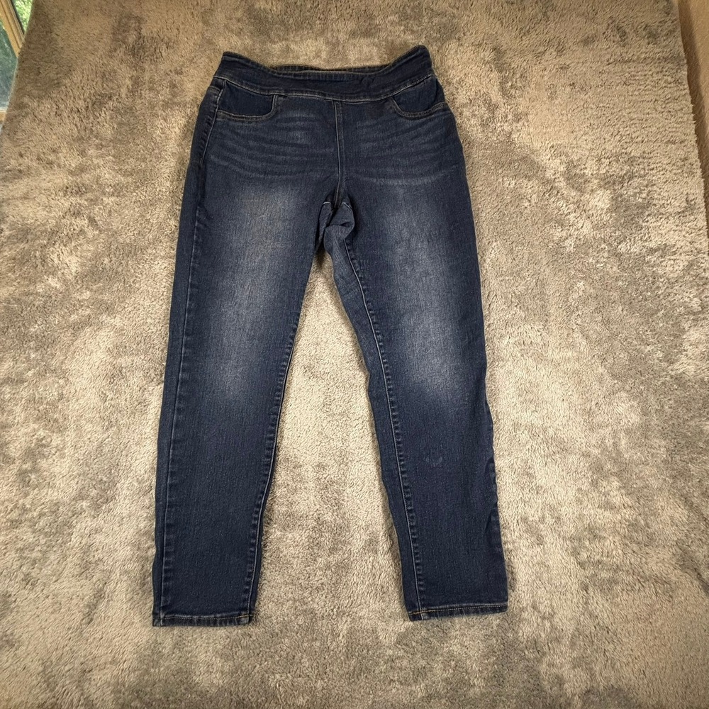 Faith Jeans Womens 12 Dark Wash Pull On Skinny Stretch Denim Pants Indigo